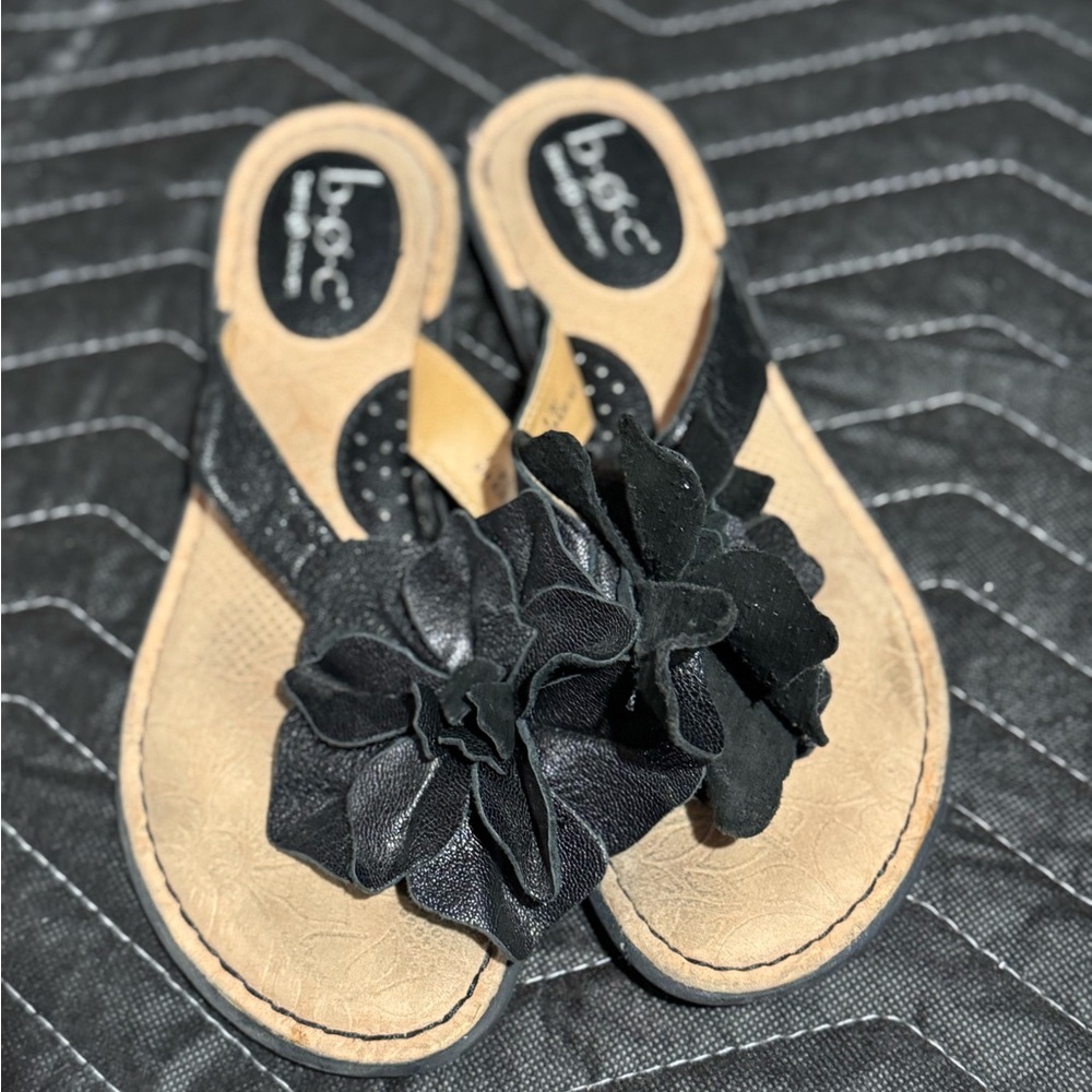 b.o.c. Black and Tan Sandals